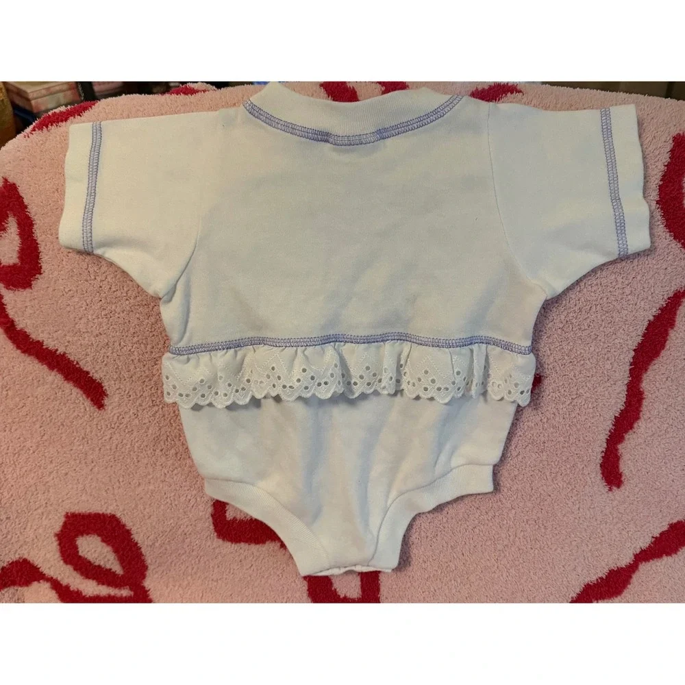 VTG  1994 Gerber Looney Tunes Lovables Bugs Roadrunner Tweety  Lace Trim Romper